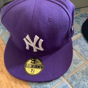 Purple Yankees hat